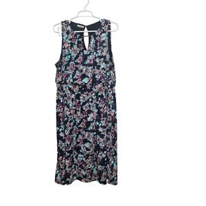 Maurices Floral Keyhole Fit & Flare Midi Dress Plus 1X
